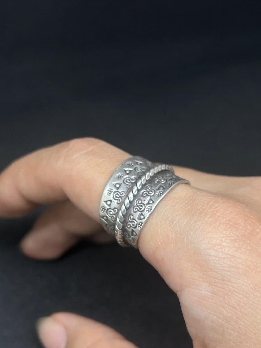 Stamped Wrap Band Ring